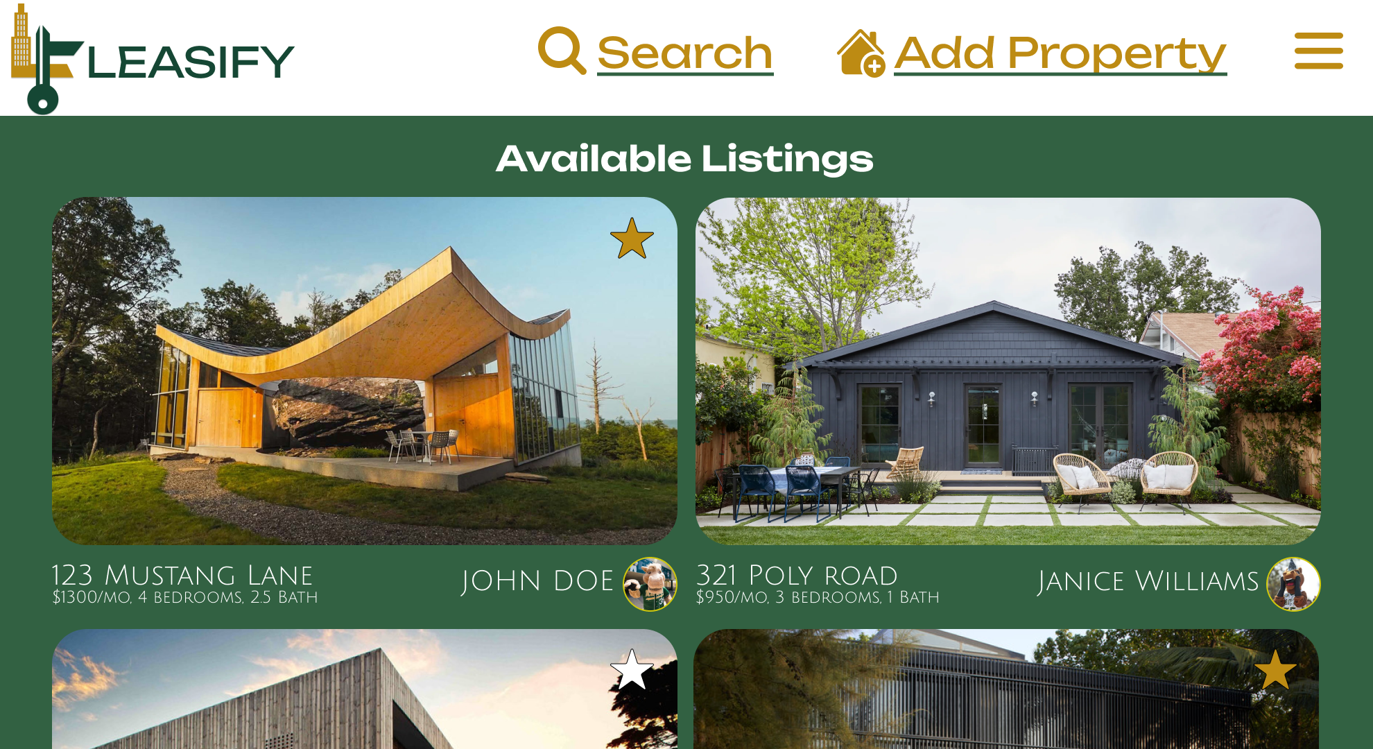 Listing Page